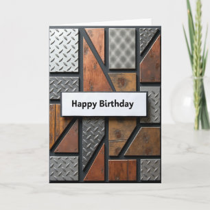 Cartão de Aniversário Industrial
