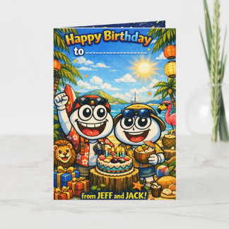 Cartão de Aniversário Infantil Jeff & Jack – Celeb