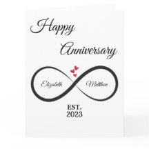 Cartão de Aniversário Infinito | Nome e Ano