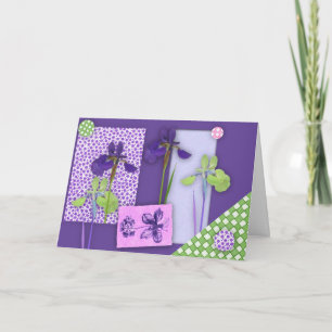 Cartão de Aniversário Iris Scrapbook (Grande Impre