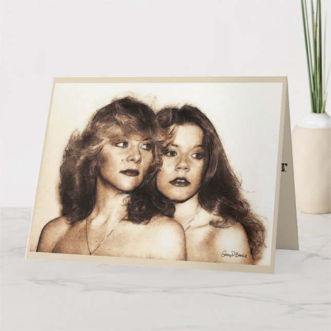 Cartão de aniversário "Irmã" (Frente)