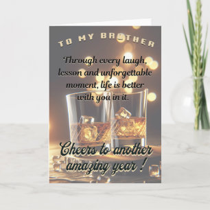 Cartão de Aniversário Irmão, 5 x 7 dobrável