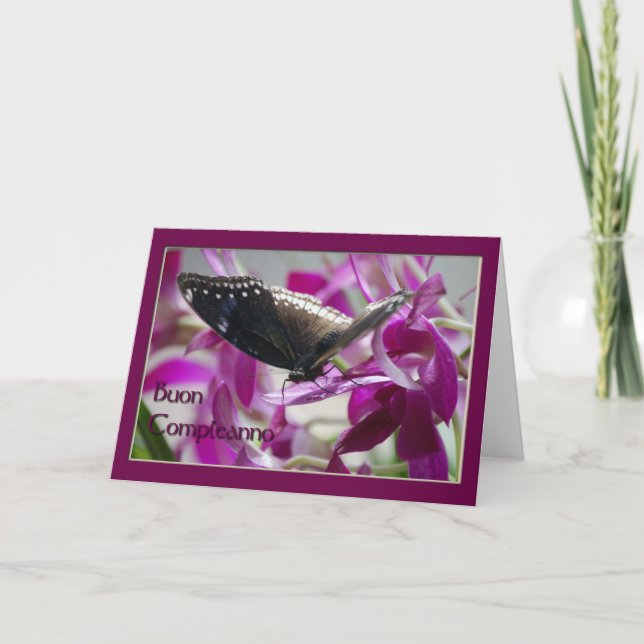 Cartão de aniversário italiano (Frente)