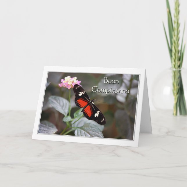 Cartão de aniversário italiano (Frente)