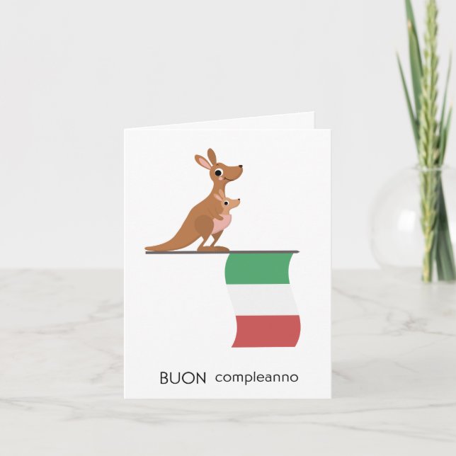 Cartão de Aniversário Italiano - Buon Complanno (Frente)