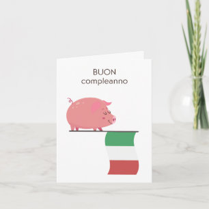 Cartão de Aniversário Italiano - Buon Complanno