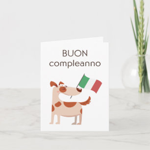 Cartão de Aniversário Italiano - Buon Complanno