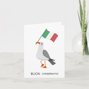 Cartão de Aniversário Italiano - Buon Complanno