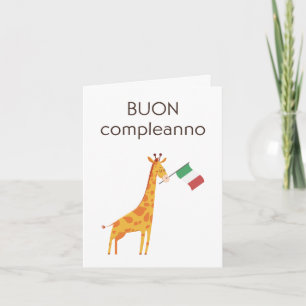 Cartão de Aniversário Italiano - Buon Complanno