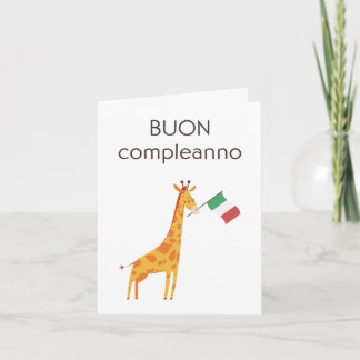 Cartão de Aniversário Italiano - Buon Complanno