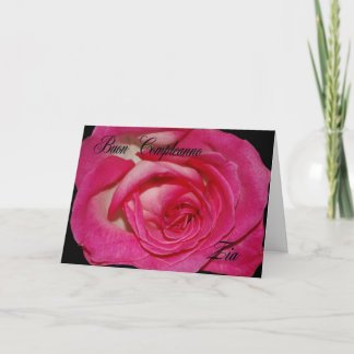 Cartão de aniversário italiano para a tia