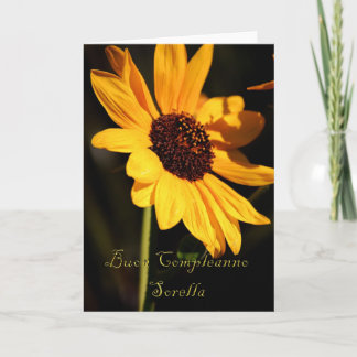 Cartão De Aniversário Italiano Para Irmã