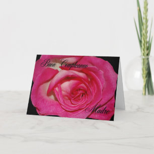 Cartão De Aniversário Italiano Para Mãe