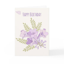 Cartão de Aniversário Jacaranda em Flor Australian