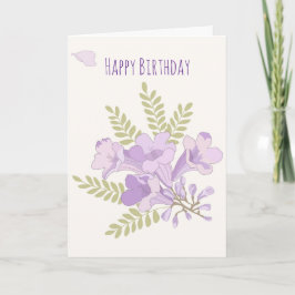 Cartão de Aniversário Jacaranda em Flor Australian