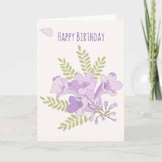 Cartão de Aniversário Jacaranda em Flor Australian