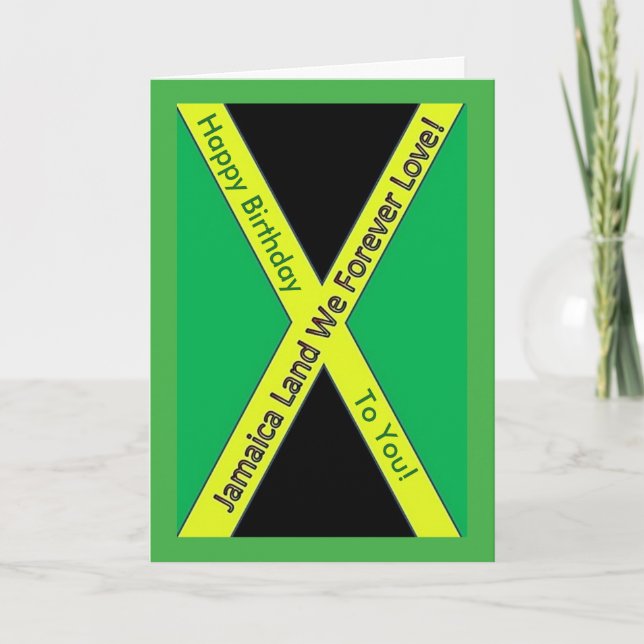 Cartão de aniversário jamaicano (Frente)