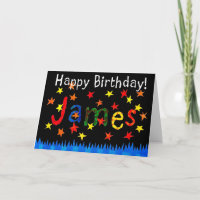 Cartão de Aniversário 'James'