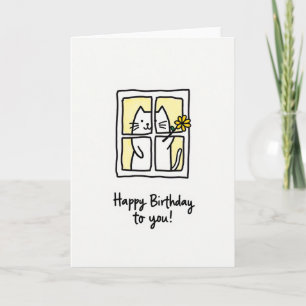 Cartão de Aniversário Janela Caprichosa