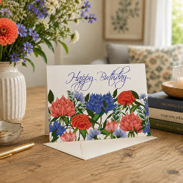 Cartão de Aniversário Jardim de Verão – Botânico