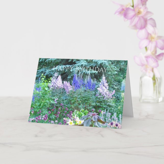 Cartão de Aniversário Jardim Inglês (Orquídea)