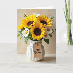 Cartão de Aniversário Joyful Sun Blooms