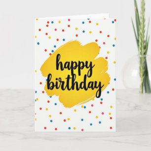 Cartão de Aniversário Jubiloso com Borrifo