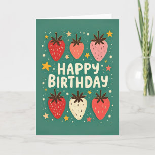 Cartão de Aniversário Jubiloso de Frutas