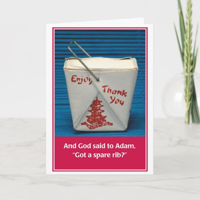 Cartão de Aniversário Judaico de Costela Sobressal (Frente)