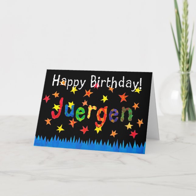 Cartão de aniversário "Juergen" (Frente)