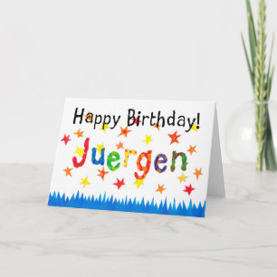 Cartão de aniversário "Juergen"