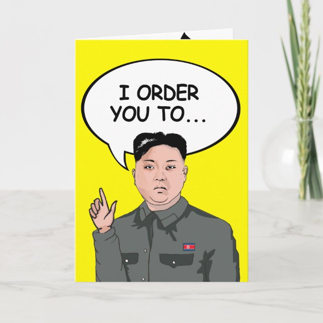 Cartão de Aniversário Kim Jong Un (Frente)