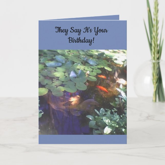 Cartão de Aniversário Koi (Frente)