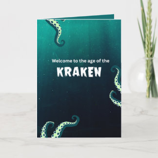 Cartão de Aniversário Kraken e Cracking