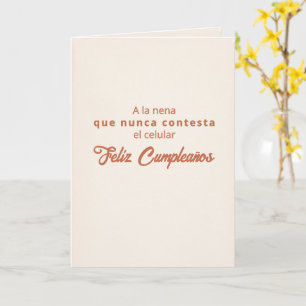 Cartão de Aniversário La Nena Que No Contesta