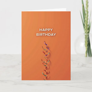 Cartão de Aniversário Laranja Alegre