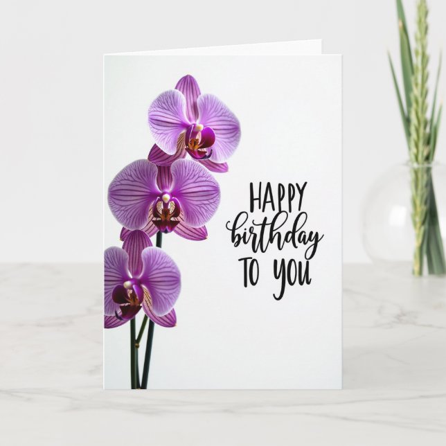 Cartão de Aniversário Lavanda (Frente)