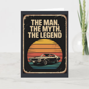 Cartão de aniversário lendário retrô vintage para