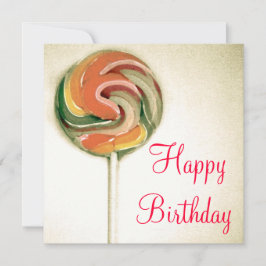 CARTÃO DE ANIVERSÁRIO "LOLLIPOP" DE ESTILO DE VINT