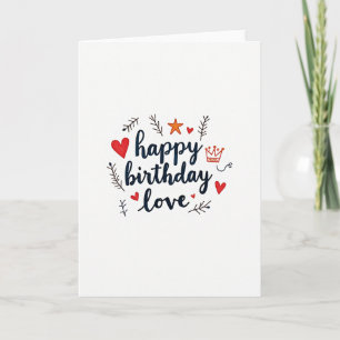 Cartão de Aniversário Love Hearts