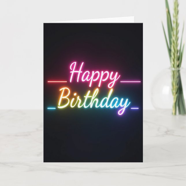 Cartão de Aniversário Luminoso (Frente)