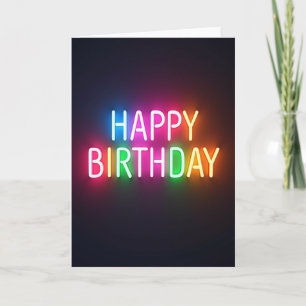 Cartão de Aniversário Luminoso de Celebração