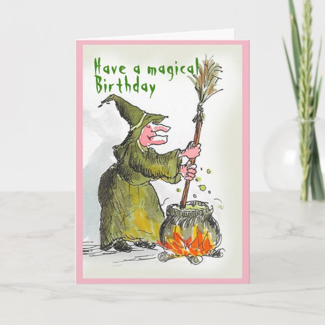 Cartão de Aniversário Mágico (Frente)
