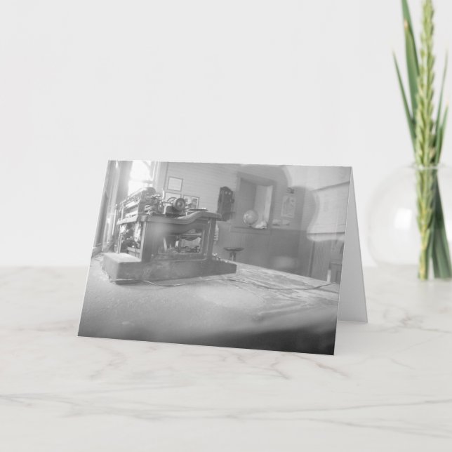 Cartão de Aniversário "Máquina de Escrever da Esta (Frente)