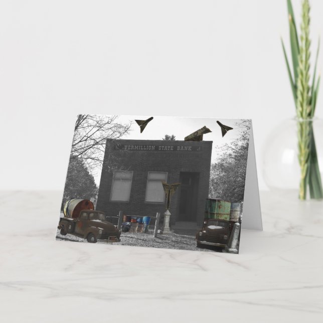 Cartão de Aniversário "Material Mundo" (Frente)