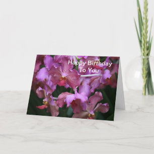 Cartão de Aniversário Mauve Orchid