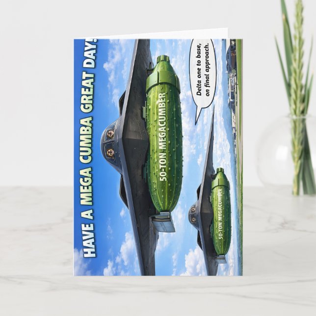Cartão de aniversário mega engraçado (Frente)