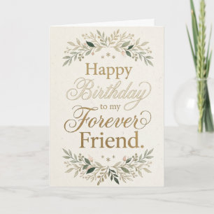 Cartão de Aniversário Melhores Amigas Tipografia F