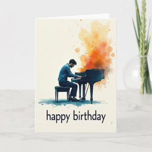 Cartão de Aniversário Melodia Artística