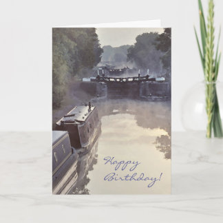 Cartão de aniversário Misty canal dawn